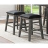 CAVINAS Dining Table Set for 4 Multifunctional Counter Height Table with 4 Upholstered Nailhead Trim Stools for Kitchen - 3 of 4