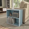 24/7 Shop At Home 23.7" Silkpath Modern 2 Tier Stackable and Modular Bookcase Light Blue - image 2 of 4