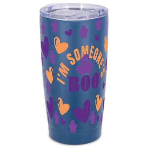 Elanze Designs I'm Someone's Boo Ghost Love Hearts Halloween Wrap-Around Design 20 Ounce Stainless Steel On-The-Go Coffee Mug, Thermal Travel Tumbler - 1 of 4