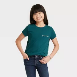 Girls' Printed Short Sleeve Graphic T-Shirt - Cat & Jack™ Green