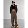 Clotth Women's Y2K Inspired High-Waisted Loose Wide-Leg Pants with Pockets, Streetwear Casual Straight-Leg Drawstring Sweatpants - 4 of 4