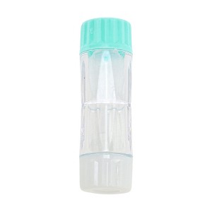 Unique Bargains Cylindrical Contact Lens Case Green 1 Set - 1 of 4