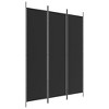 VidaXL 3-Panel Room Divider Black 59.1 in.x78.7 in. Fabric - 2 of 4