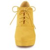 Allegra K Women's Platform Chunky Heel Lace Up Booties - 2 of 4