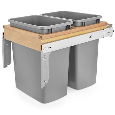 Silver Maple Pull-Out Soft-Close Trash Can System