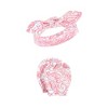 Hudson Baby Infant Girl Cotton Headband and Scratch Mitten Set, Flamingo, 0-6 Months - 4 of 4