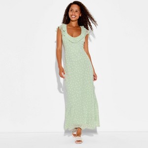 light green polka dot dress Penny Polka Dot Strapless Dress