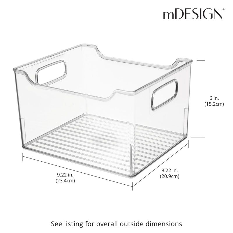 mDesign Kitchen Plastic Storage Organizer Bin, Open Dip Front and Handles, 2 of 7