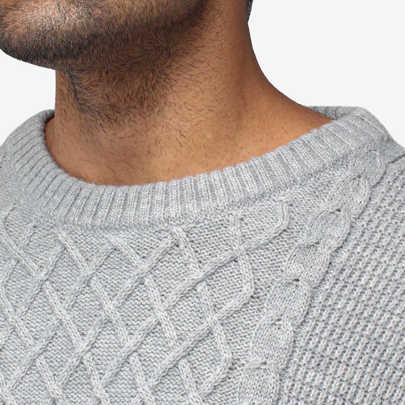X RAY Men's Crewneck Mixed Texture Sweater, 4 of 6