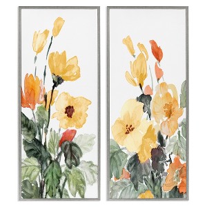 Stupell Industries Yellow Spring Flowers, 10" x 24" - 1 of 4