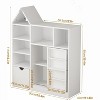 44" Kids Bookshelf Storage，Toy Organizer with Movable Drawers，Floor Storage Chest, Kids Reading Nook for Playroom Classroom - 2 of 4