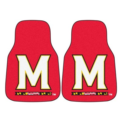 NCAA University of Maryland Terrapins Carpet Car Mat Set - 2pc