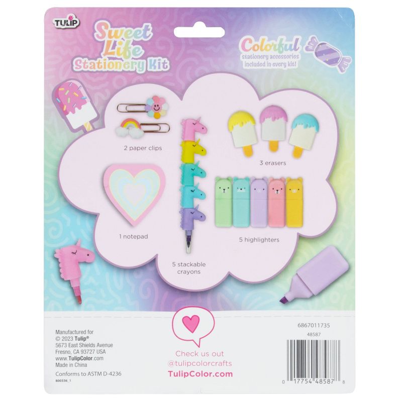 Tulip Color Rockin&#39; Raoinbow Stationary Kit Fun Unicorn Flower and Candy Stackable Markers, 3 of 6