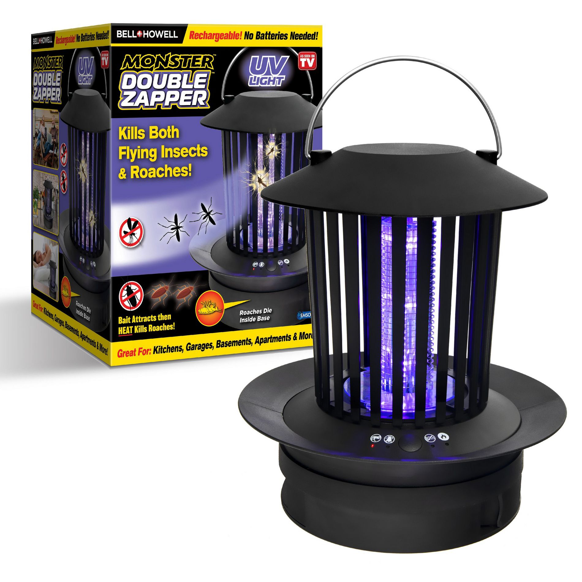 Bug Zapper Monster Double Zapper Insect Mosquito Killer Indoor/Outdoor Insect and Roach Trap