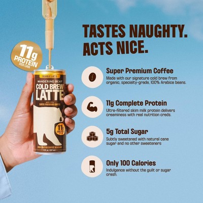 Wandering Bear Coffee Double Latte - 8 fl oz