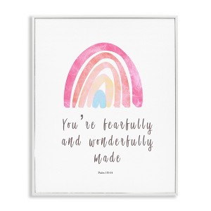 Stupell Industries Psalm 139:14 Rainbow Framed Giclee Art - 1 of 4