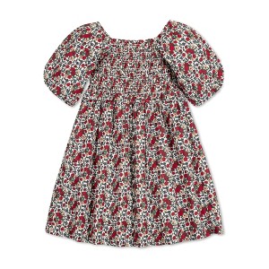 Hope & Henry Girls' Short Bubble Sleeve Smocked Dress, Toddler - 1 of 4
