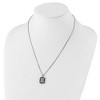 Black Bow Jewelry 1/3 Cttw Black & White Diamond Rectangle Necklace in Sterling Silver - 4 of 4