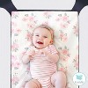 The Peanutshell Mini Crib, Playard Sheets, 3 Pack, Pink Roses/Ditsy Floral | White, Pink, Grey - 2 of 4