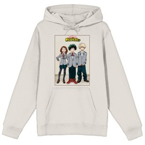 My Hero Academia: Season 1 Izuku Midoriya, Ochaco Uraraka, Katsuki Bakugo Adult Sand Hoodie - 1 of 3