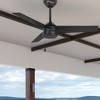 Hunter 44" Cassius Ceiling Fan Matte Black - Damp Rated with Walnut Stripe Blades for Indoor/Outdoor Use - 2 of 4