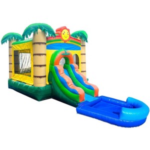 Pogo Bounce House Crossover Bounce House with Slide and Splash Pool - 1 of 4