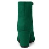 Allegra K Women's Dress Round Toe Side Zip Chunky Heel Ankle Boots - 3 of 4