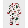 PATPAT Christmas Matching Family Pajamas Set Santa Claus and Christmas TreePrint White PuS with Christmas Socks White - 2 of 4
