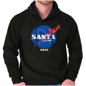 NASA Santa Claus Christmas Sleigh Hoodie Sweatshirt Women Men Brisco Brands - 1 of 4