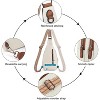 Leather Crossbody Bag for Women & Men, Adjustable Sling Backpack Purse, Multipurpose Daypack - 4 of 4