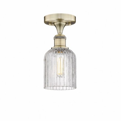 Bridal Veil - 1 Light Semi-Flush Mount In Art Deco Style-9.13 Inches Tall and 5 Inches Wide