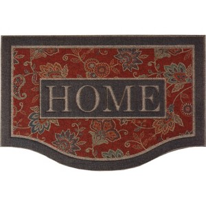 Mohawk 2'x3' 'Home' Ornamental Entry Mat Cozy Jacobean Red/Gray: Indoor Traditional Floral Door Mat, Recycled Rubber - 1 of 3