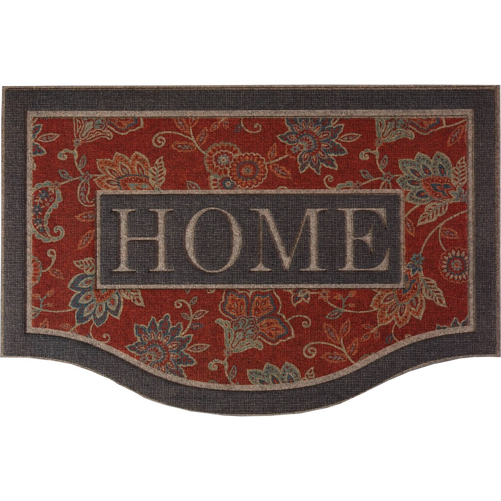 Photos - Doormat Mohawk 2'x3' 'Home' Ornamental Entry Mat Cozy Jacobean Red/Gray  