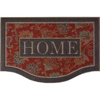 2'x3' 'Home' Ornamental Entry Mat Cozy Jacobean Red/Gray - Mohawk