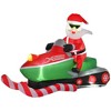 YOOCOZZ  Christmas Yard Decor - 7ft Xmas Inflatables Outdoor Decorations Santa Claus Driving a Snowmobile, Blow-Up Yard Xmas Decor with LED Lights - 2 of 4