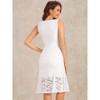 INSPIRE CHIC Women's Lace Boat Neck Sleeveless Evening Cocktail Sheath Dress - 3 of 4