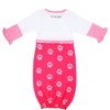 Pavilion Gift Company - Pawprint Kitty - 0-3 Months Gown with Mitten Cuffs - Leotards and Bodysuits - 4 of 4