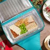 Juvale Thermal Insulated Casserole Carrier - Food Warmer Bag Container for Hot Lunch, Transport (Teal and Gray, 16x10x4 In) - 2 of 4