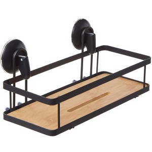 The Lakeside Collection Bamboo Bathroom Rack with Suction Cups - 1 of 3