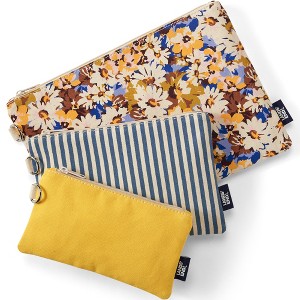 Lands' End Zip Canvas Pouch 3 Pack - 1 of 2