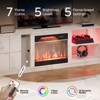 Pinmoco Electric Fireplace TV Stand with Storage Cabinet and LED Open Shelf for TVs up to 70 inch - 3 of 4