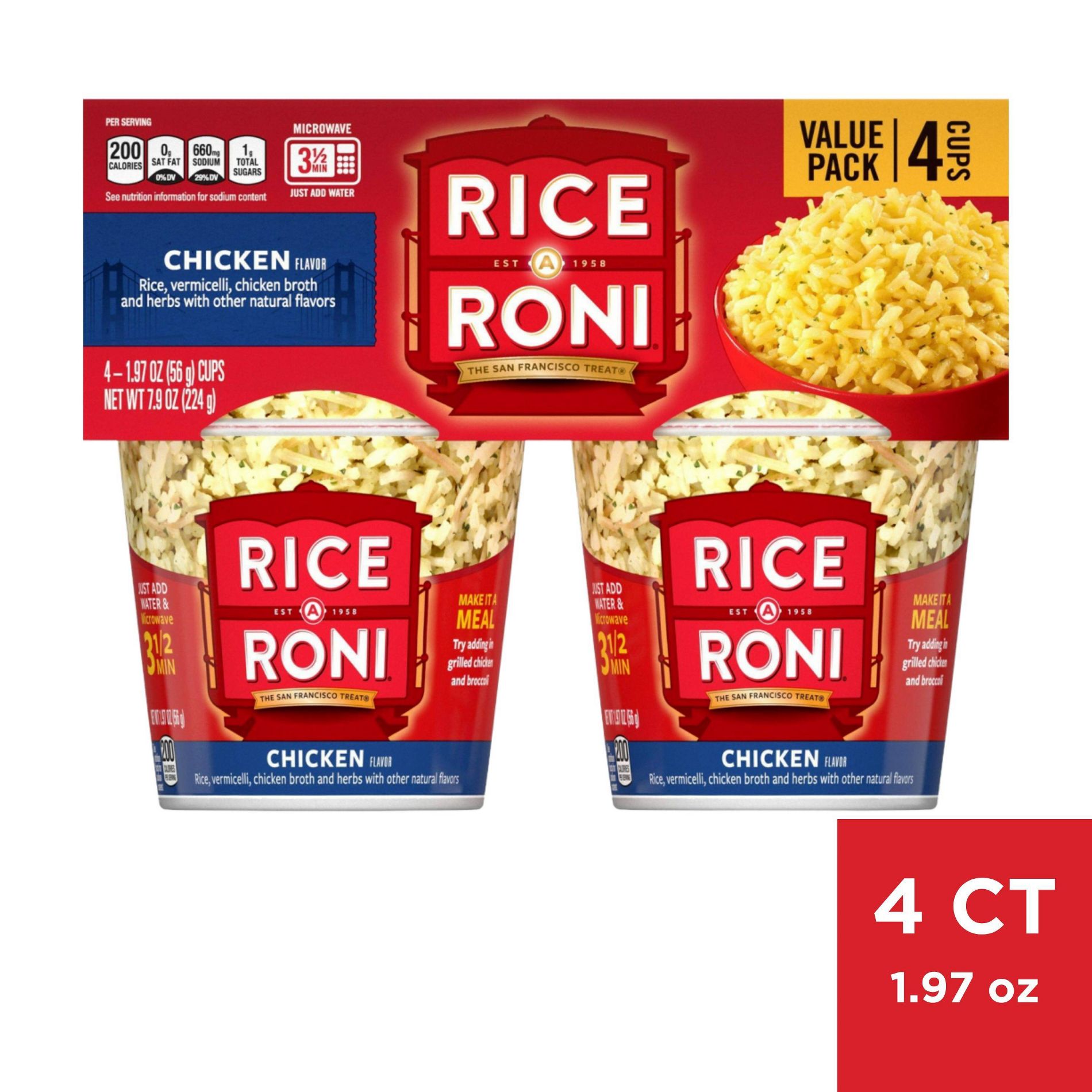 Rice-A-Roni Chicken Cups - 4pk / 7.88oz
