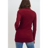 Hello Miz Women's Ribbed Long Sleeve Mock Neck Maternity Sweater Top - 4 of 4