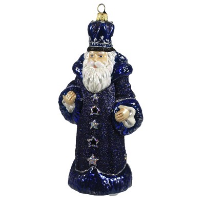 Holiday Ornament 8.0" Blue Christmas Ornament Christmas Couture Santa Poland  -  Tree Ornaments