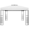 vidaXL Gazebo Patio Pavilion Outdoor Canopy Tent Shelter Powder-Coated Steel - White 118.1" x 157.5" - 3 of 4