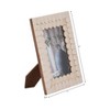 Sagebrook Home 4" x 6" Decorative Photo Frame - Contemporary Scalloped Resin Ivory Design Picture Frame - Home - 4 of 4
