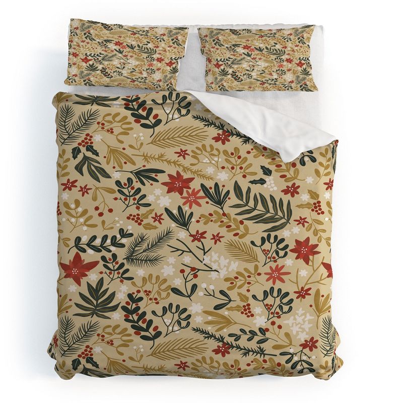 Marta Barragan Camarasa Happy holidays nature Duvet Cover + Pillow Sham(s) - Deny Designs, 1 of 5