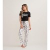 Little Blue House Here Comes Treble Women's Pajama T-Shirt Black XX-Large - 3 of 4