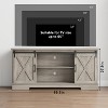 Farmhouse TV Stand for 65" TVs, Storage & Sliding Barn Doors, Adjustable Shelf, Modern Media Console for Living Room, Bedroom - 4 of 4