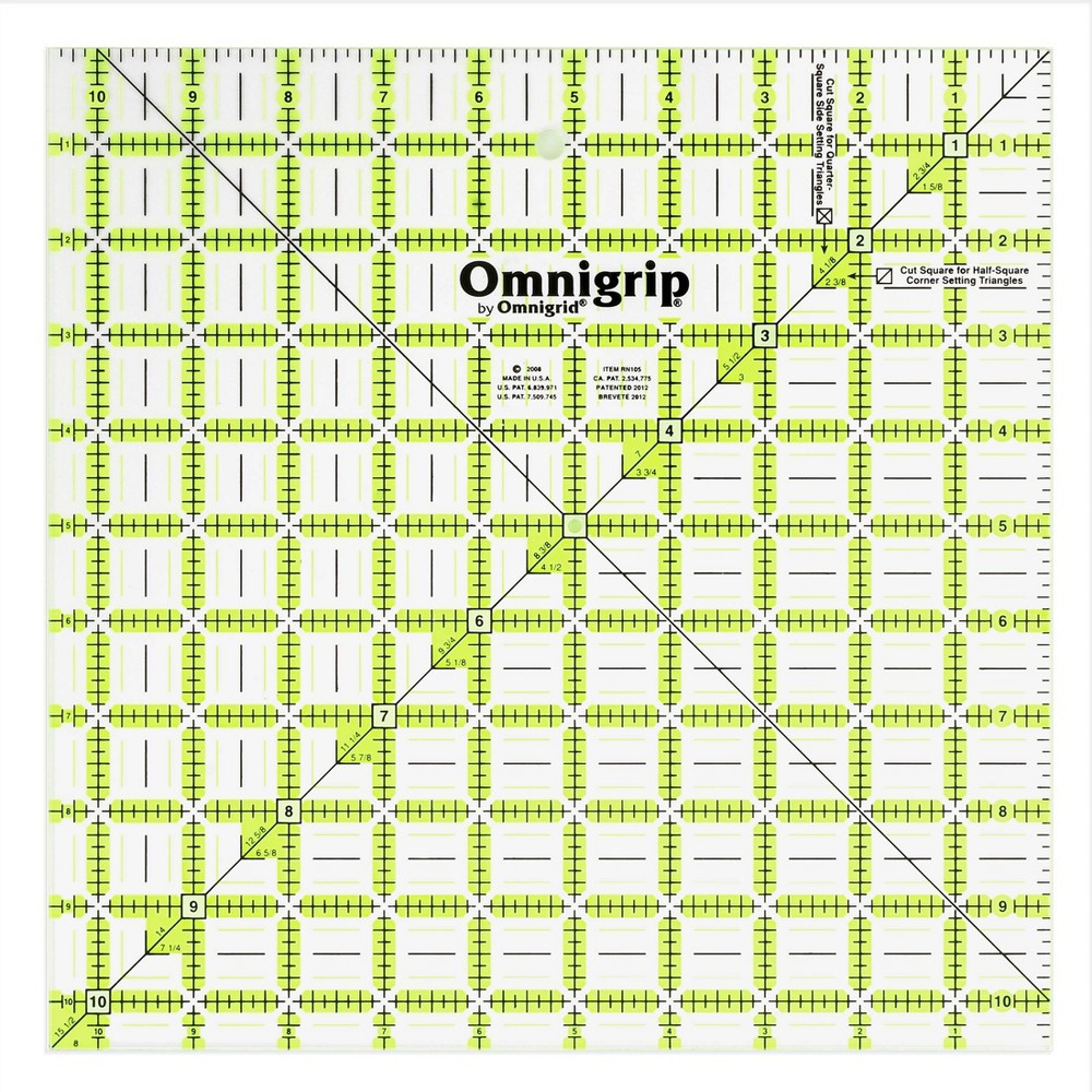 Photos - Accessory Omnigrid 10-1/2" x 10-1/2" Non-Slip Square Quilting Ruler